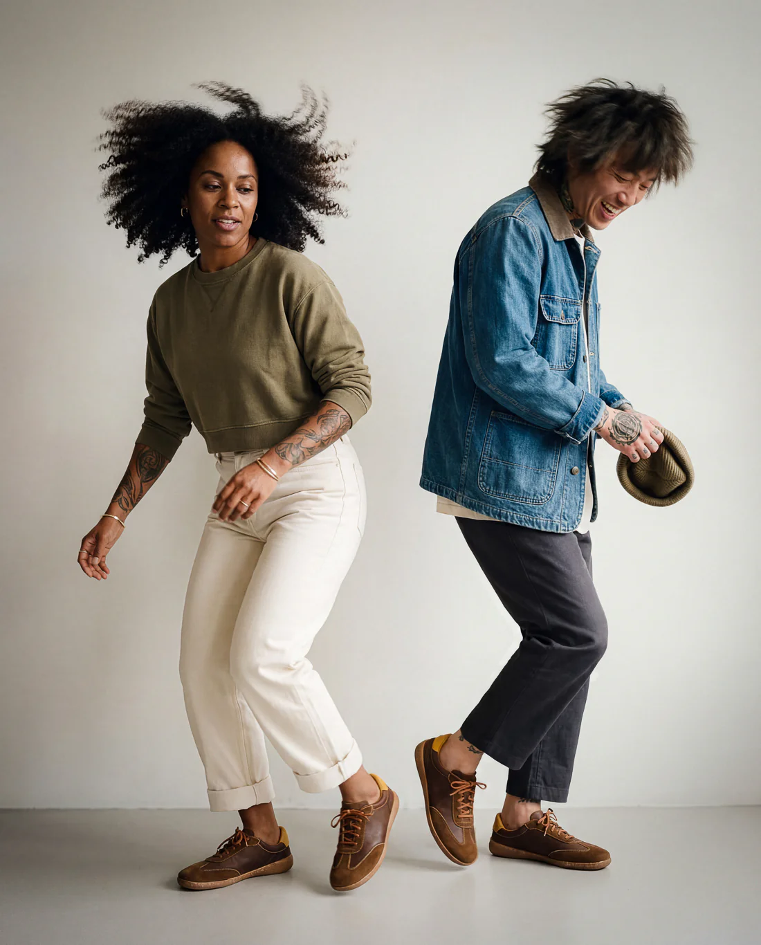 Sneaky Ninjas | Barefoot Retro Trainers Brown - Image 9