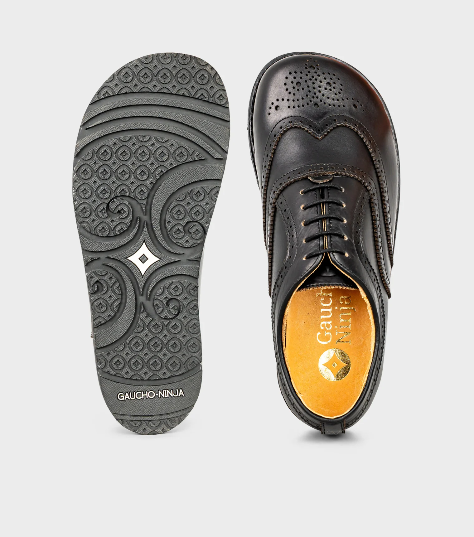 Goodyear Welted Barefoot Brogue Shoes 2.0 Black XW - Image 5