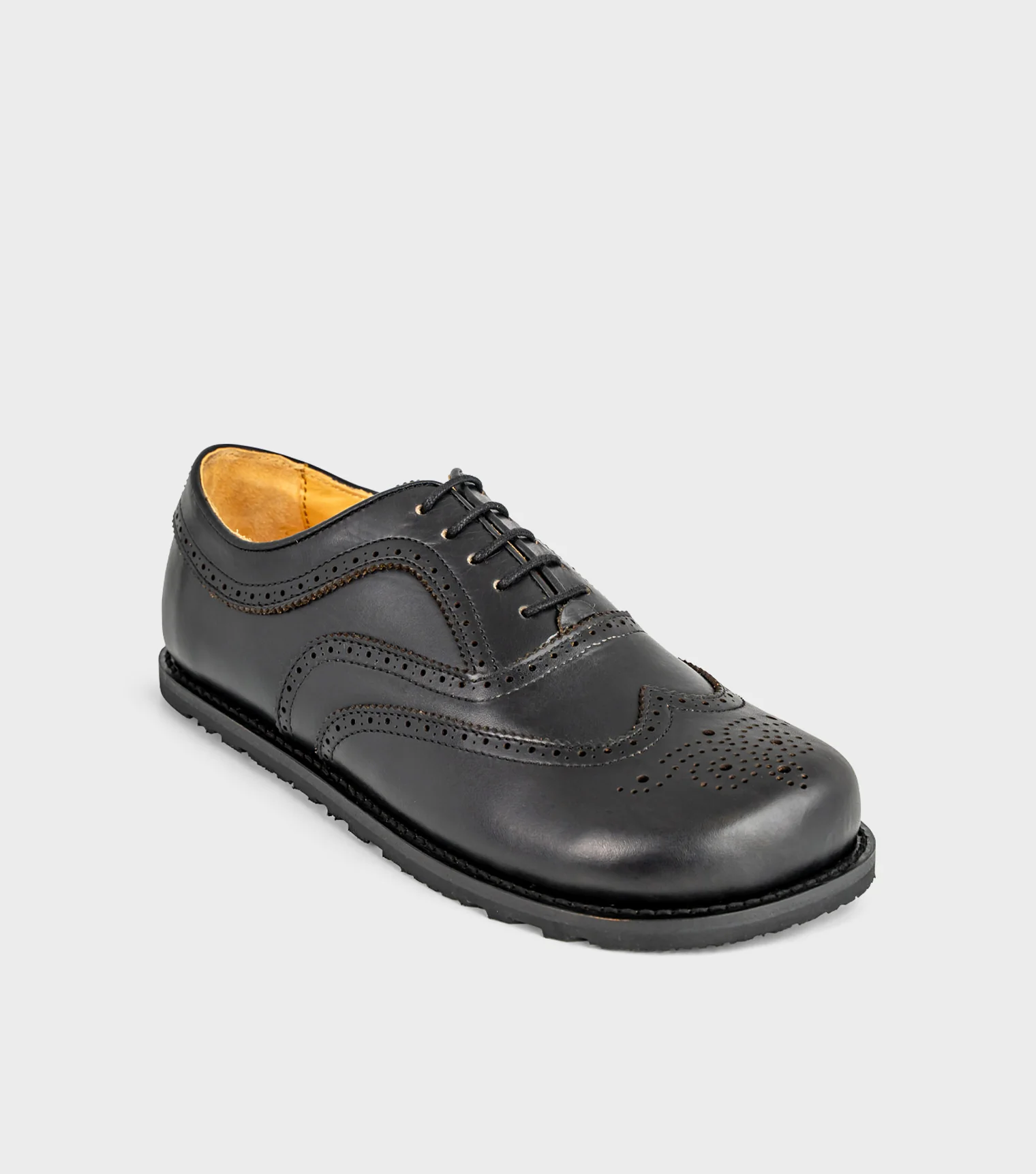 Goodyear Welted Barefoot Brogue Shoes 2.0 Black XW - Image 7