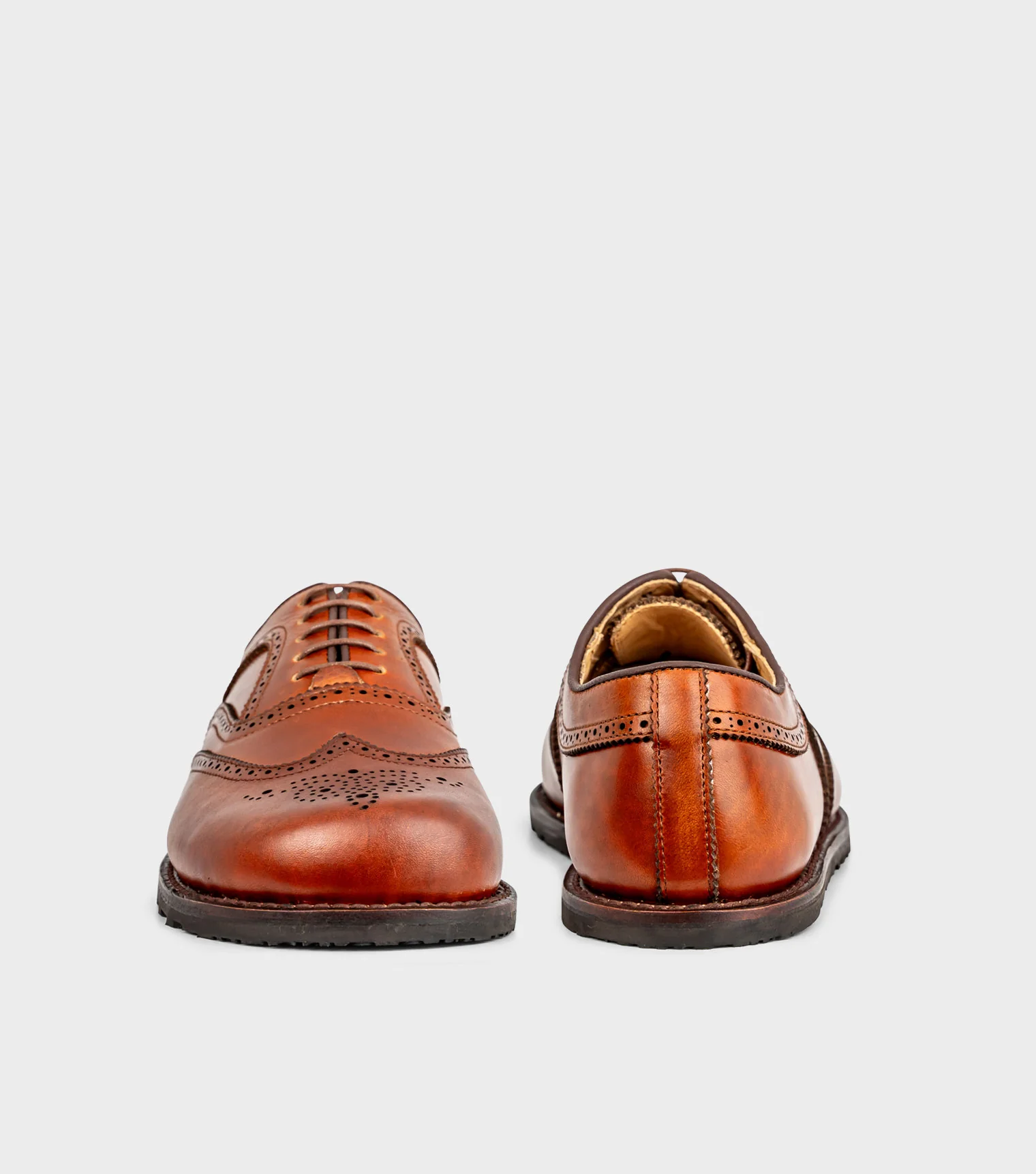 Goodyear Welted Barefoot Brogue Shoes 2.0 Chestnut Brown XW - Image 3