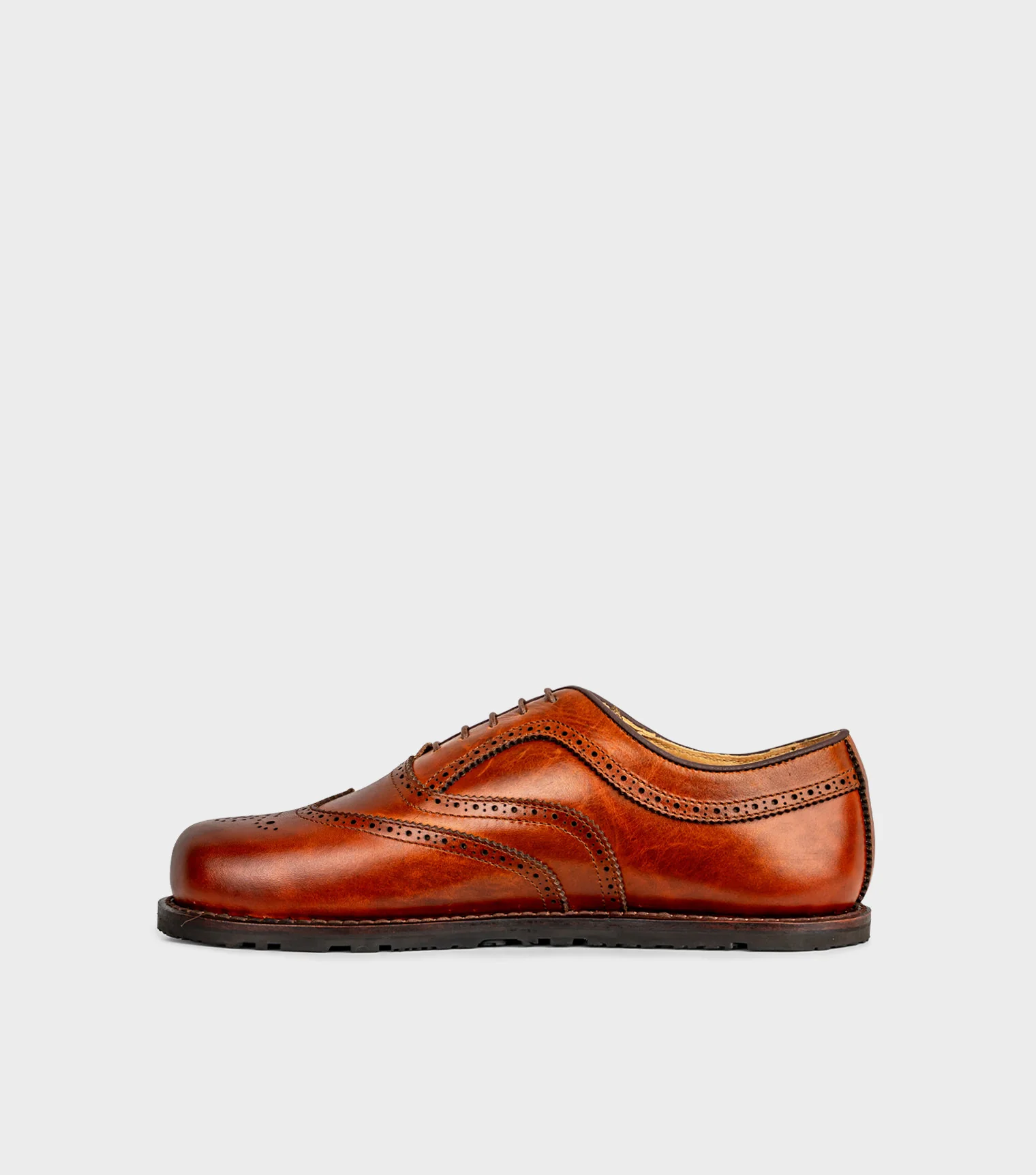 Goodyear Welted Barefoot Brogue Shoes 2.0 Chestnut Brown XW - Image 4