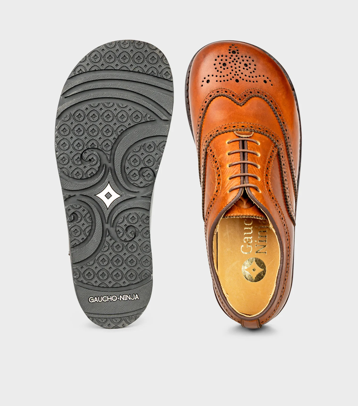 Goodyear Welted Barefoot Brogue Shoes 2.0 Chestnut Brown XW - Image 5