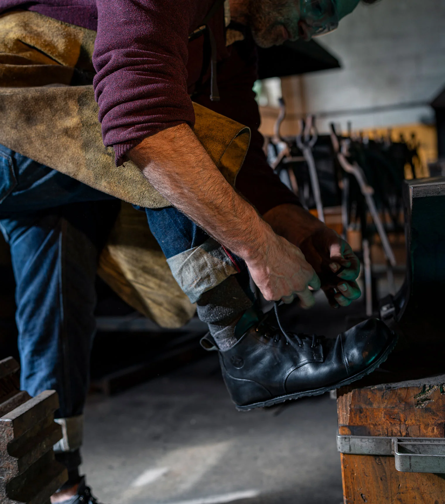 Goodyear Welted Barefoot Carpenter's Safety Boots - Image 3