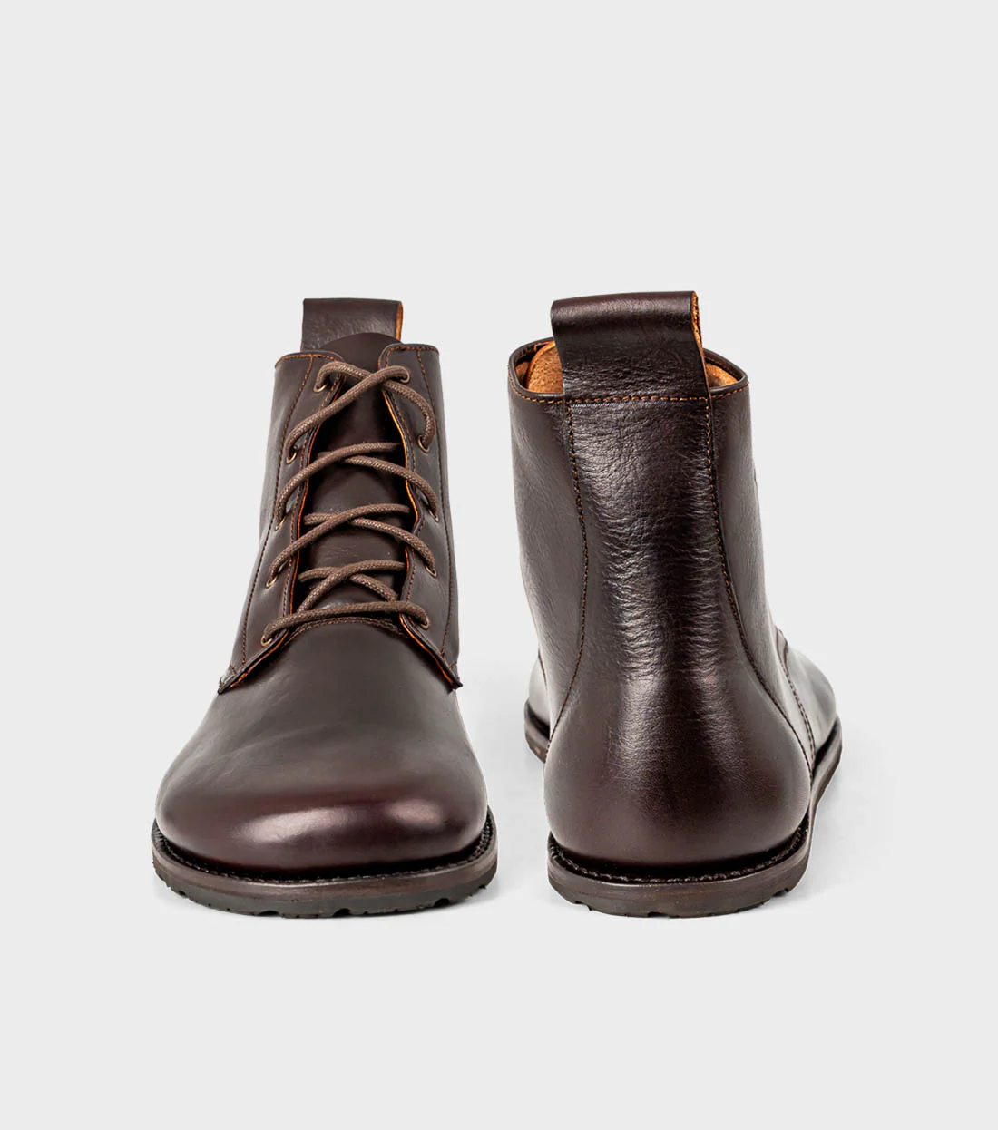 Goodyear Welted Barefoot Chukka Boots - Chocolate Brown - Extra Wide - Image 3