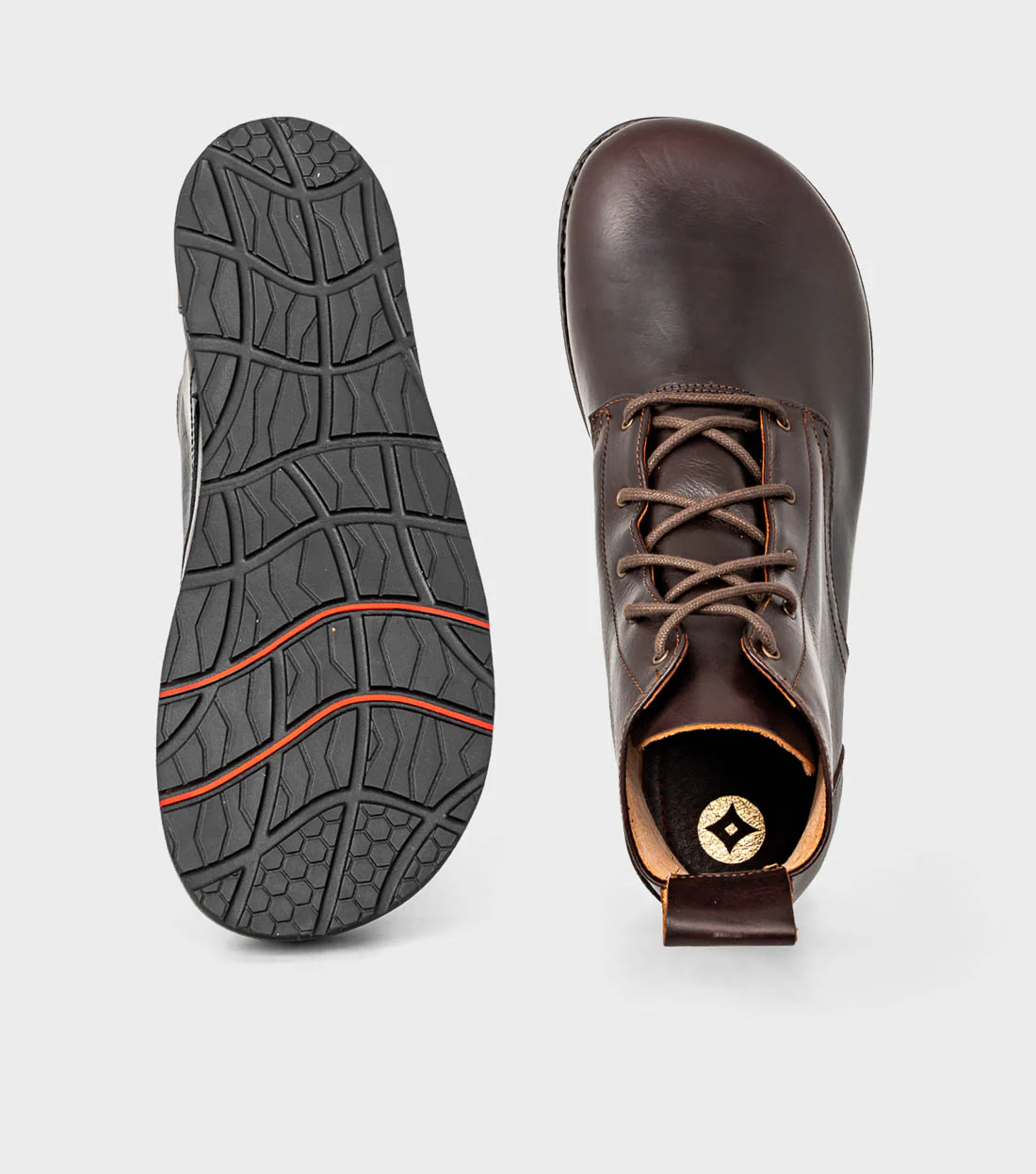 Goodyear Welted Barefoot Chukka Boots - Chocolate Brown - Extra Wide - Image 5