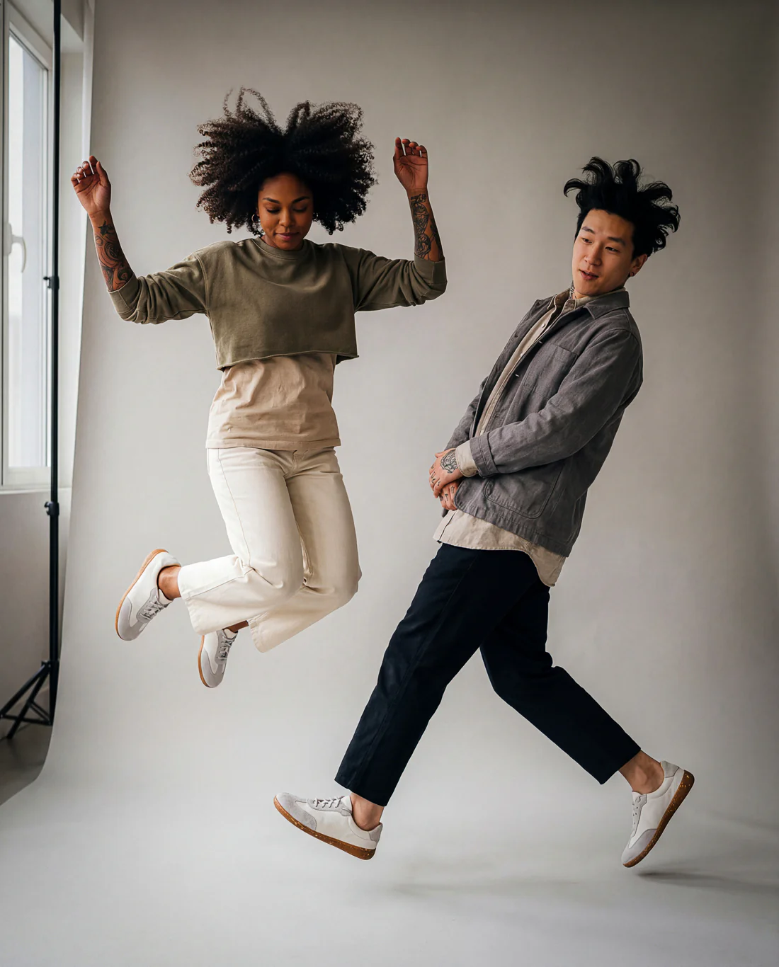 Sneaky Ninjas | Barefoot Retro Trainers White - Image 9